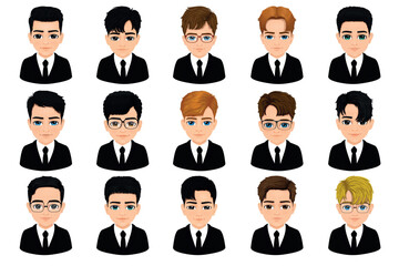 middle school or high school aged male students set