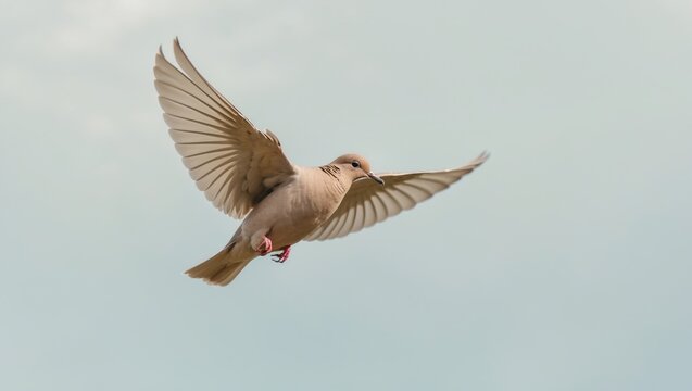 Mourning Dove in flight.