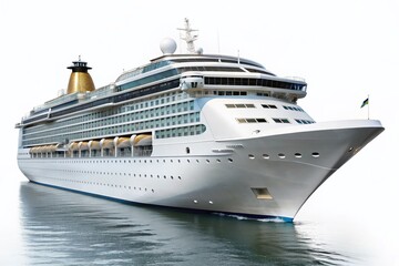 Luxury Cruise Ship Cutout PNG: Isolated White Background, Perfect for Travel Designs