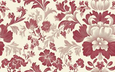 Fototapeta premium Retro style floral texture art background 
