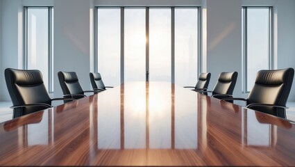 Conference room with a table and chairs for meetings