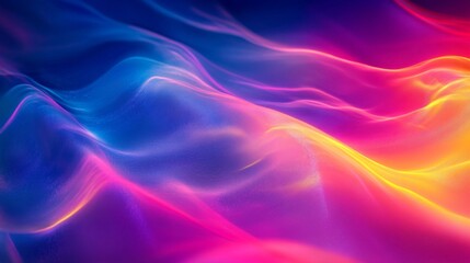Obraz premium Vibrant Abstract Wave Background with Glowing Color Gradient