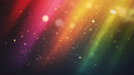 Obraz premium Vibrant Rainbow Abstract Background with Shimmering Lights and Sparkles