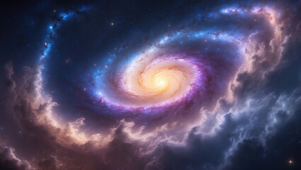Fototapeta premium Milky Way galaxy featuring stars and space dust within the universe.