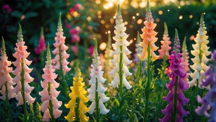 Close-up view of snapdragon flowers in full bloom