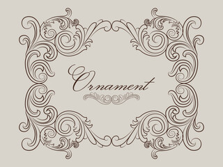 Baroque frame decoration ornamental