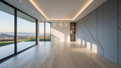 Obraz premium Custom Accent Wall in High-End Residence