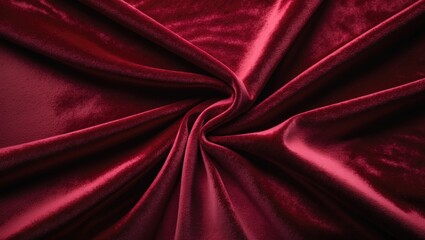 Background made of red velvet fabric texture. Soft and smooth textile material featuring red panne fabric. Crushed velvet. Luxury fabric.