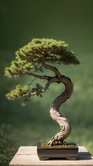 Elegant Twisted Juniper Bonsai with Lush Green Foliage