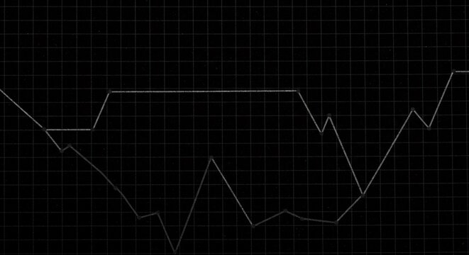 Abstract Dark Line Graph Data Visualization. AI Generated