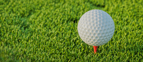 Golf, Ball, Tee, Grass, 3D, Rendering, Illustration,