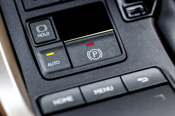 Dashboard, inner workings of a car.Modern car interior details. Car detailing.