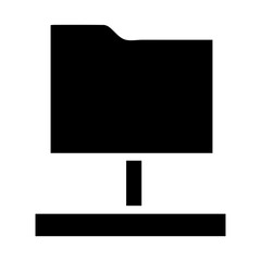 Access folder glyph icon