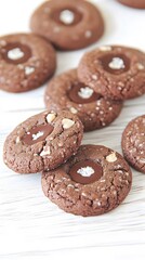 Delicious Chocolate Cookies with Sea Salt and White Chocolate Chips
