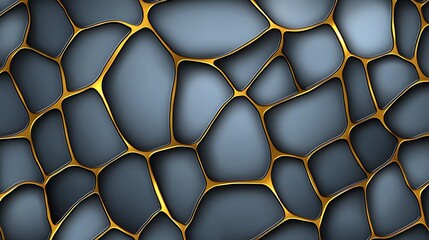 Abstract gold grid pattern on gray 3D background, for design elements and textures