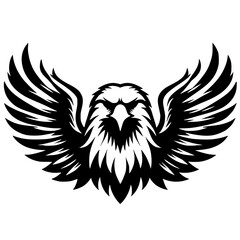 Eagle portrait logo silhouette