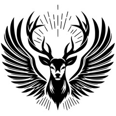 Obraz premium Deer screen print design silhouette