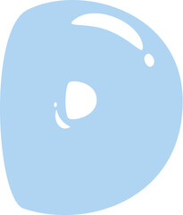Bubble Letter D Illustration 