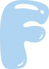 Bubble Letter F Illustration 
