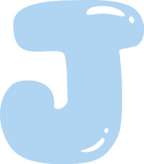 Bubble Letter J Illustration 