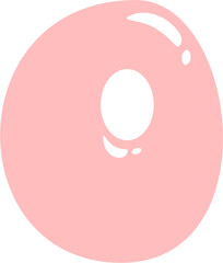 Bubble Letter O Illustration