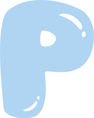 Bubble Letter p Vector