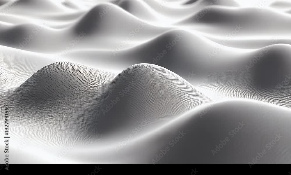 Poster abstract white undulating texture. detailed surface with subtle hills and valleys