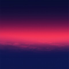 Fototapeta premium Serene vibrant sunset sky with clouds underneath in deep red and blue hues