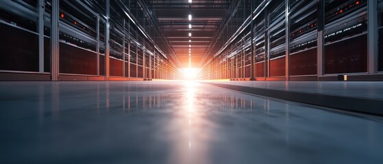 Data Center Corridor: A Glimpse into the Digital Heart