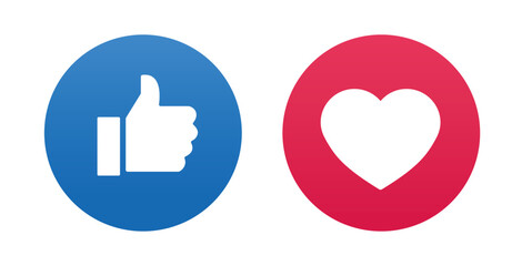 Like and Heart Icons