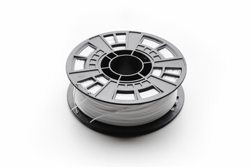 3d printer fdm filament spool, white background