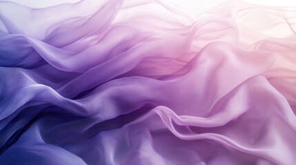 Fototapeta premium Draped Sheer Fabric with Purple to Pink Gradient