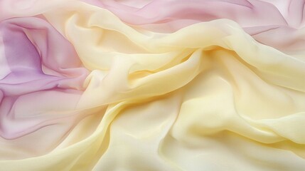 Obraz premium Soft pastel ombre fabric with elegant draping and flowing folds.