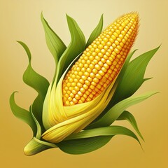Realistic Corn Close-up