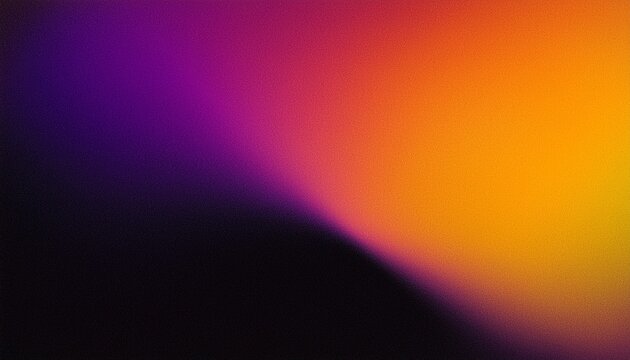 Noise texture grainy background, orange purple magenta yellow black abstract glowing color gradient shape, dark retro banner poster header backdrop design