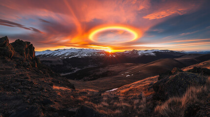 Breathtaking mountain pass offers a mesmerizing sunset view that inspires wanderlust and creative journeys endlessly
