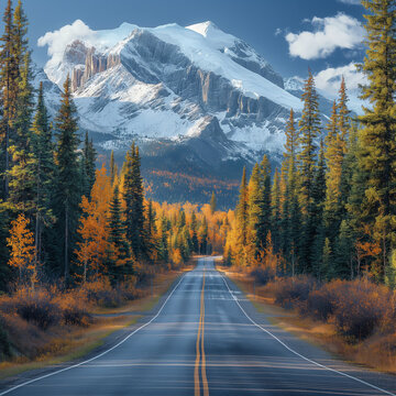  One of the most beautiful roads in the world, leading to Jasper National Park