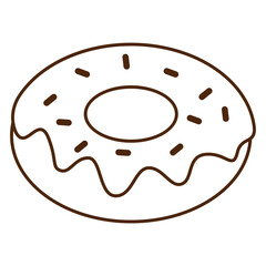 vector illustration of a donut