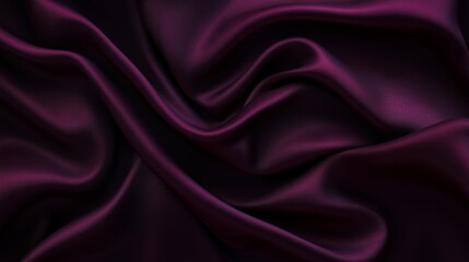 Fototapeta premium Luxurious deep purple silk fabric with elegant flowing folds and rich texture