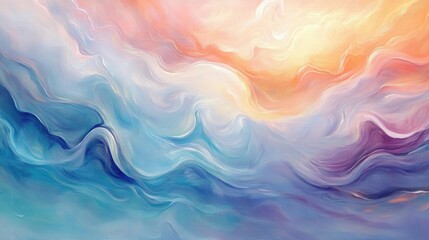 Fototapeta premium Soft Swirls of Color and Light Creating a Dreamy Abstract Landscape Evoking Serenity and Calmness