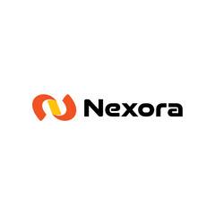Nexora innovative communication technology logo design editable business brand identity vector image download 