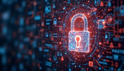 Digital lock in healthcare a powerful symbol of patient data security in healthcare illustrating the importance of protecting sensitive information through advanced digital encryption