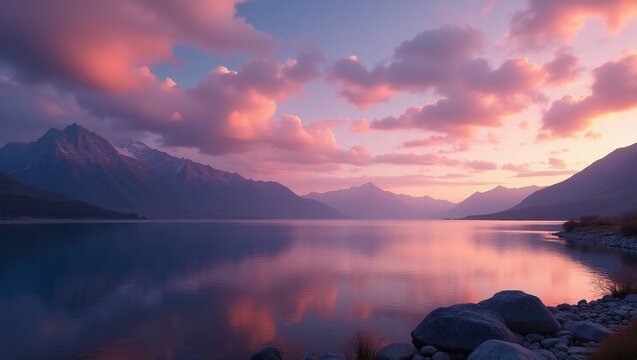 Lake and mountains #p002