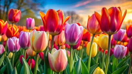 Fototapeta premium field of tulips