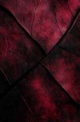 Crimson leaf texture close-up with vivid veins and detailed patterns