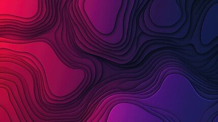 Obraz premium Abstract Purple and Pink Layered Papercut Design Background, Gradient Waves Texture, Modern Art