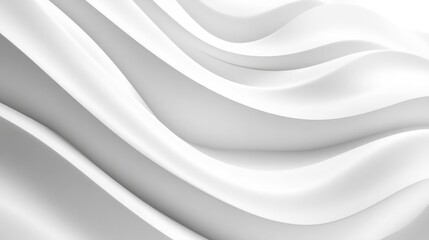 Soft Curved Forms in Pure White Creating an Elegant and Serene Atmosphere of Modern Minimalism