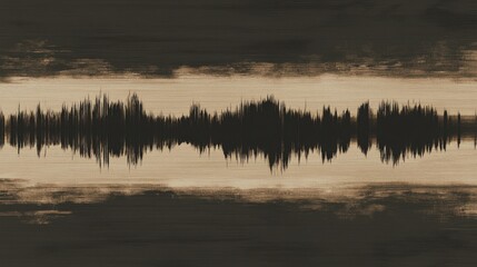 Fototapeta premium Abstract Soundwave Visualization: Beige and Brown Hues Capturing Audio Frequency Patterns