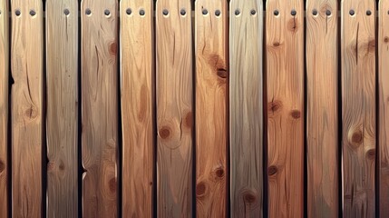 Close-Up View of Wooden Fence Boards in Various Shades of Brown and Tan with Natural Grain Patterns