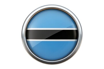A circular design: Botswana's flag within a South African identity emblem; a national, African badge.